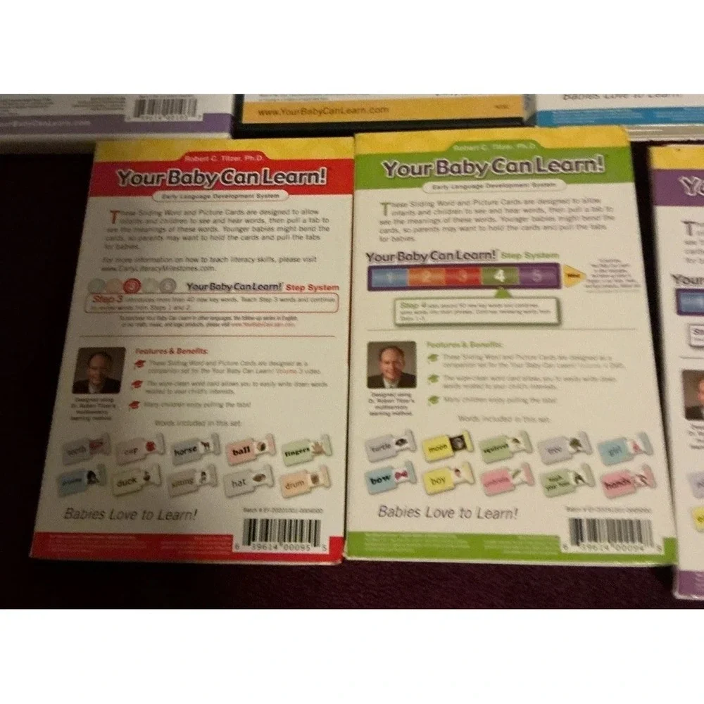 Your Baby Can Learn! American English Kit DVDs Books Sliding Teaching Cards